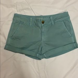 American Eagle Midi Teal Shorts